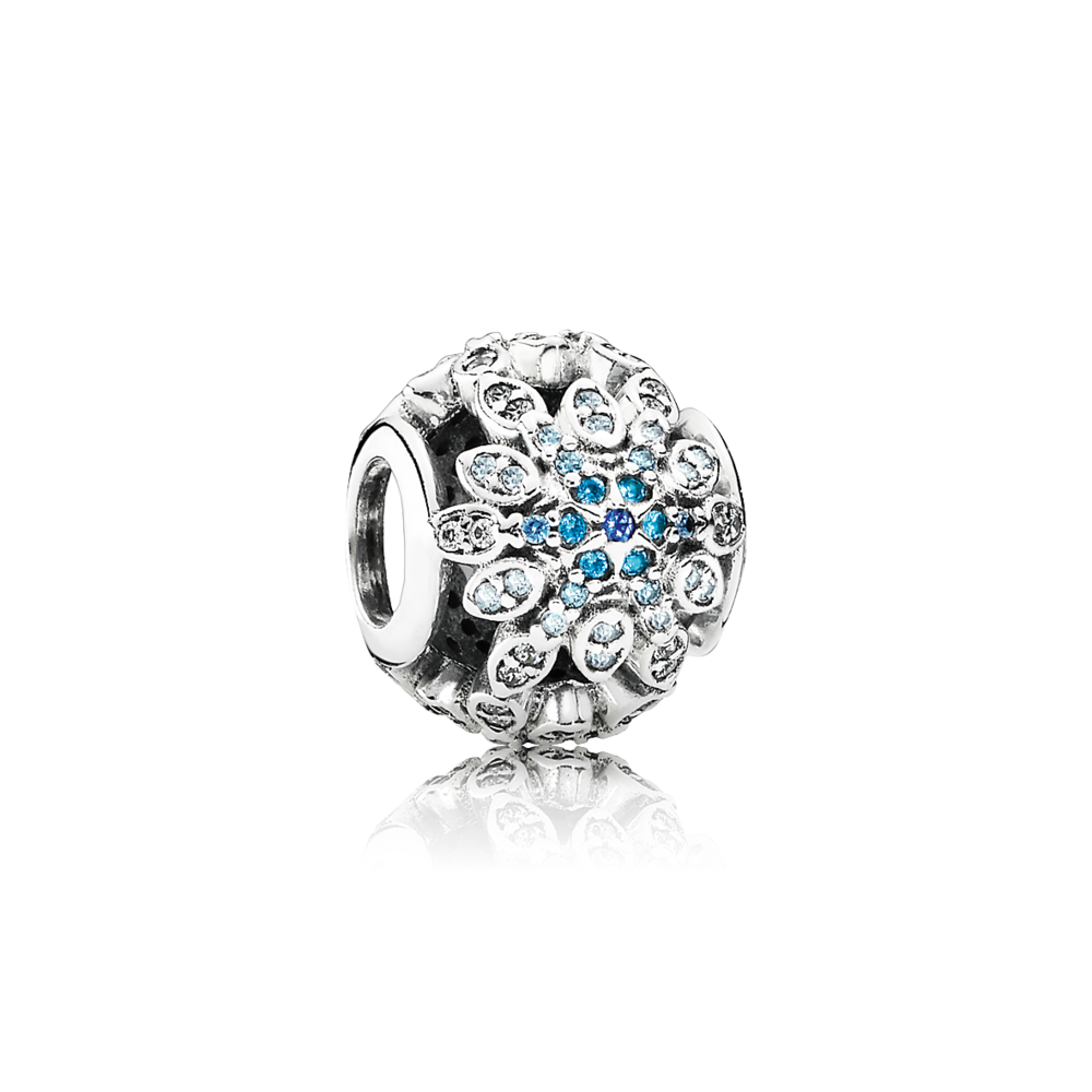 Pandora copos de nieve con cristales charm