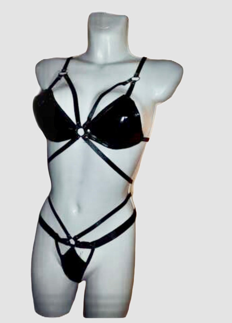 Set de lencería con Tachuela y Esposas de Tela