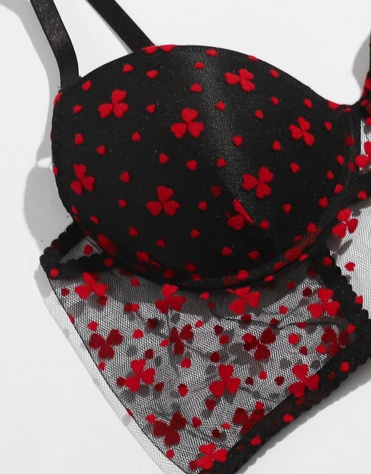 Conjunto Flore Rojas Bra