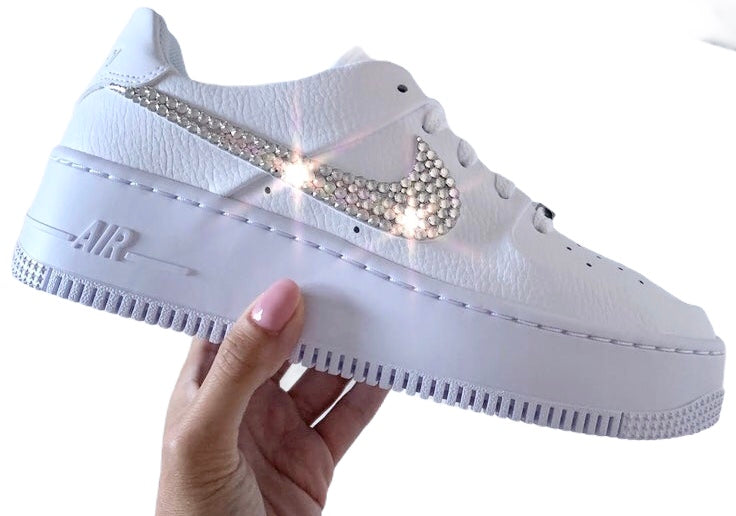 Nike Air force 1 con cristales swarovski blancos