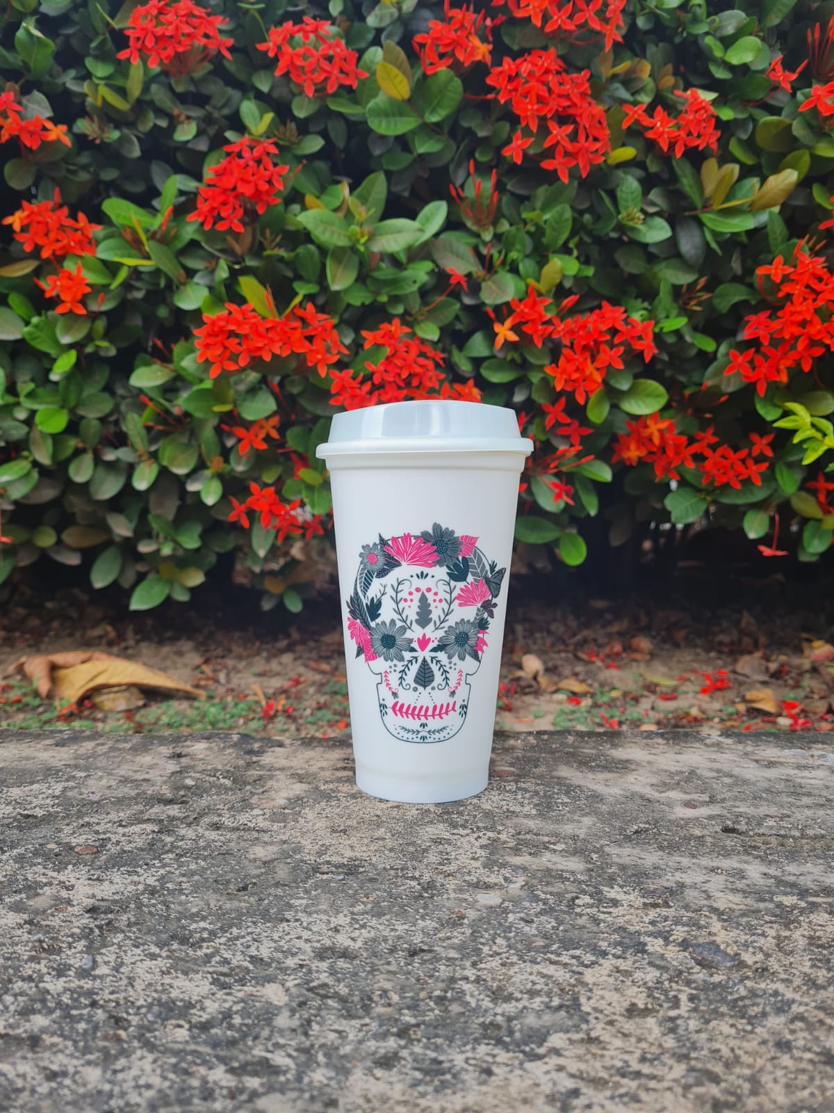 Starbucks Vaso Dia Muertos Brilla Tapa Oscuridad