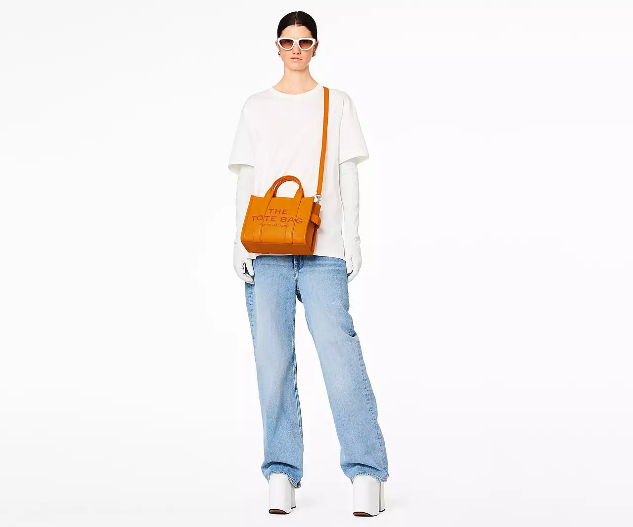 THE LEATHER MINI TOTE BAG- Scorched
