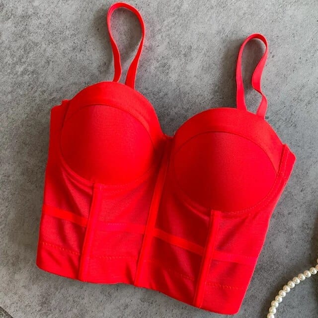 Corsé de Malla Rojo