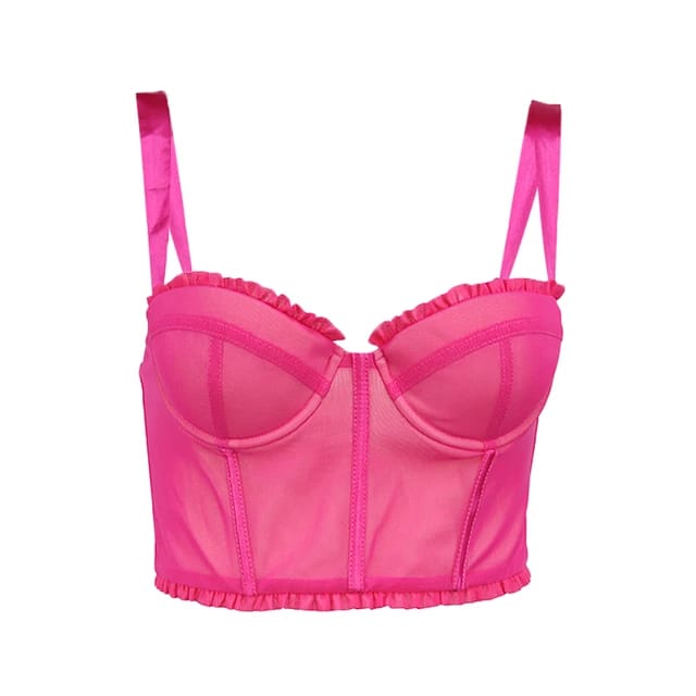 Corsé de Malla Fuchsia