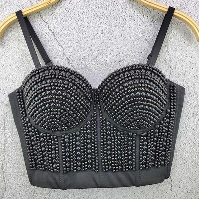 Corsé de Perlitas Negro