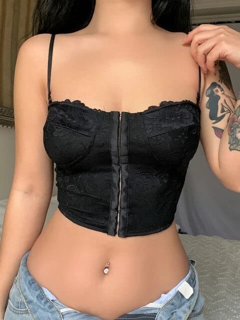 Corsé con Ganchitos Negro