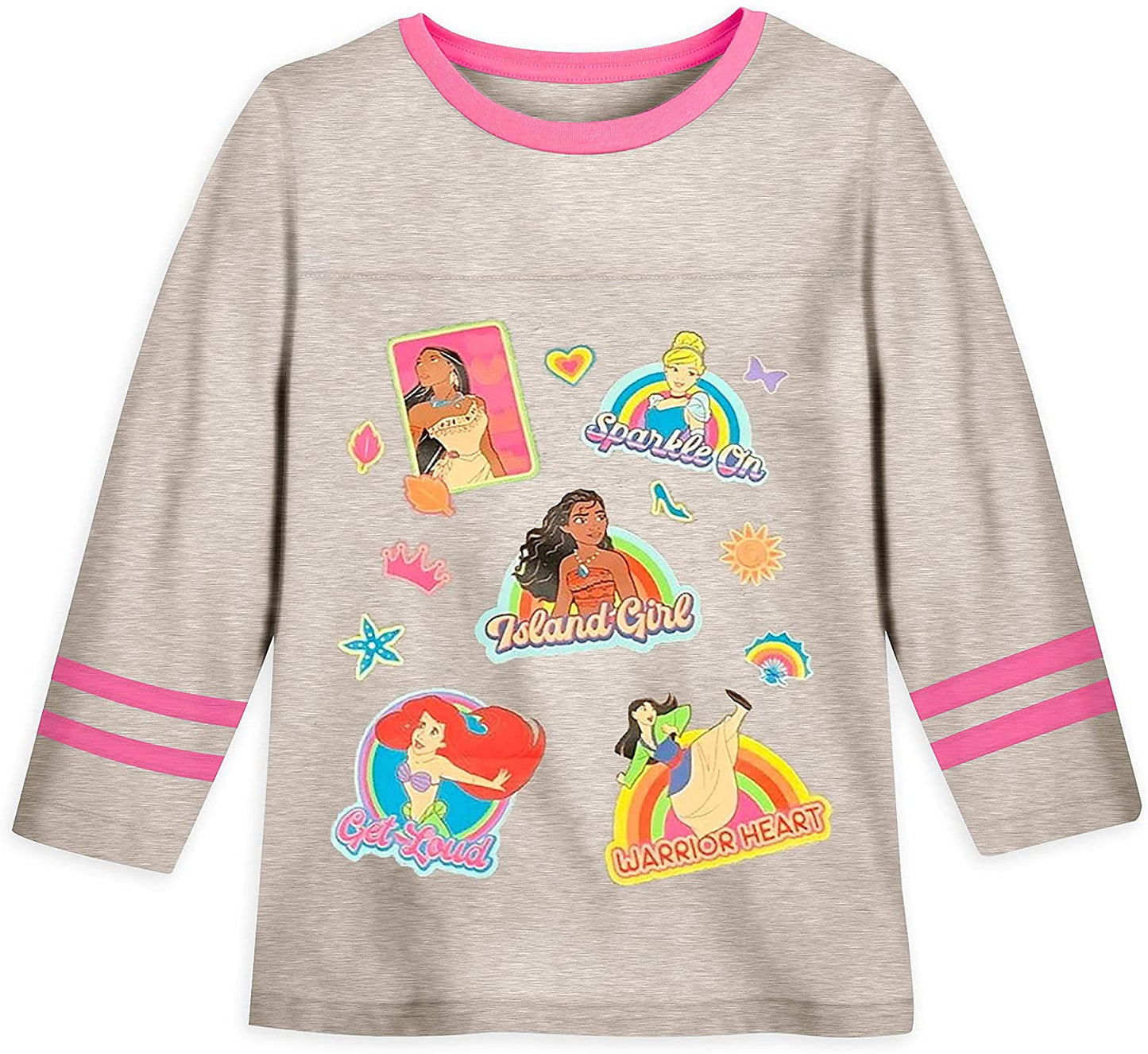 Disney Princess Long Sleeve Football T-Shirt for Girls