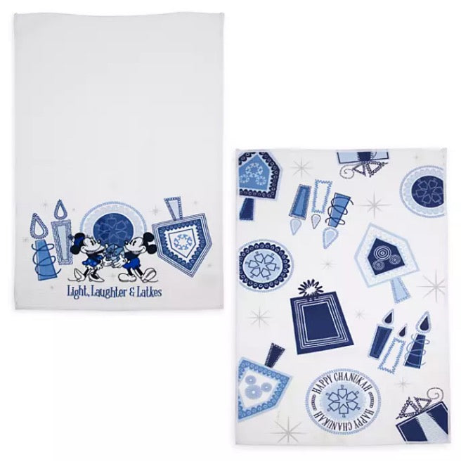 Mickey and Minnie Mouse Chanukah Kitchen Towel Set
