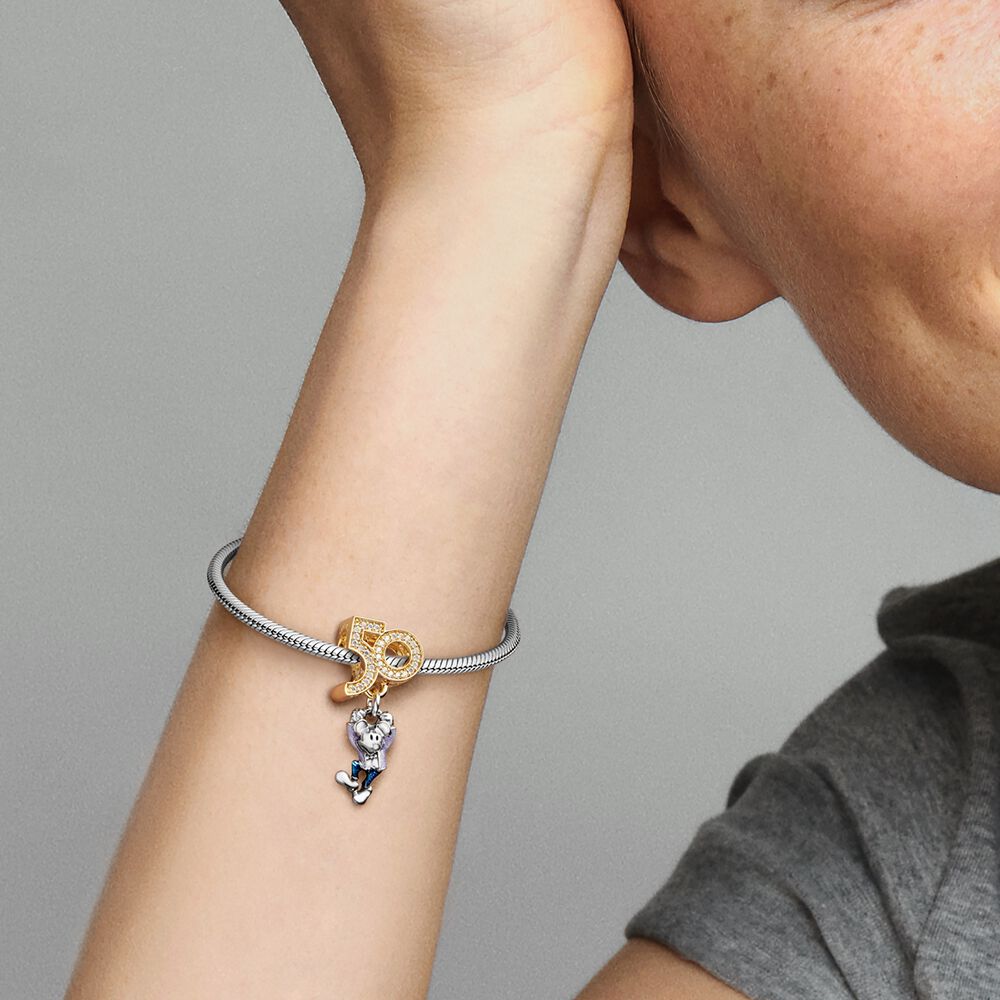 Disney Parks Mickey Mouse 50th Anniversary Dangle Charm