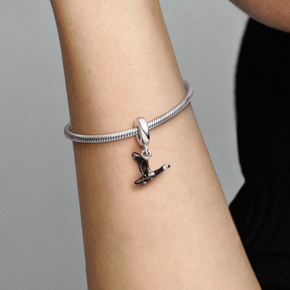 Canadian Goose & Maple Leaf Dangle Charm
