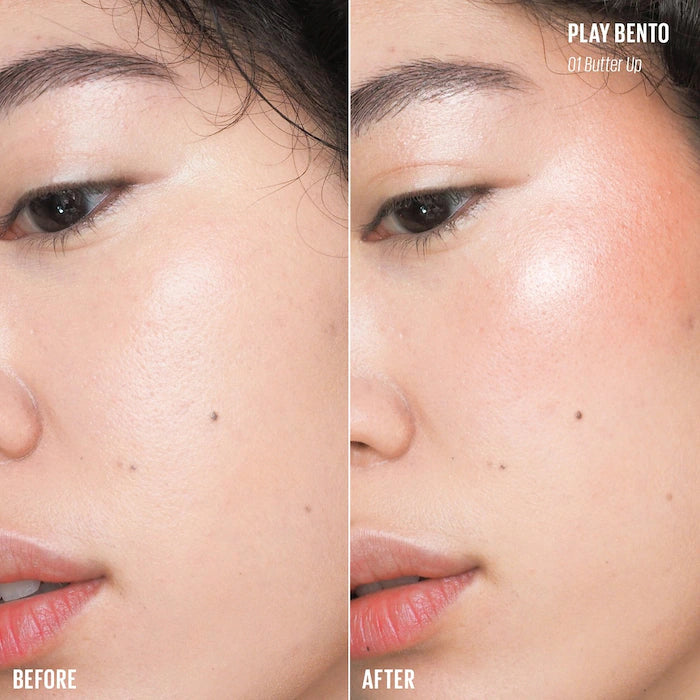 Kaja Face Bento Cream Bronzer, Powder Blush & Highlighter Sculpting Trio- Butter Up