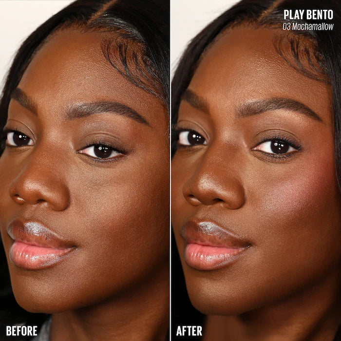 Kaja Face Bento Cream Bronzer, Powder Blush & Highlighter Sculpting Trio- Mochamallow