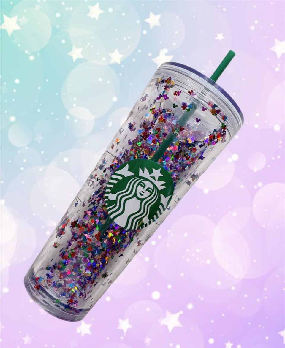 Vaso Starbucks- Glitter de Mickey de Colores