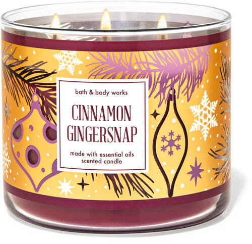 Bath & Body Works Vela Jumbo Cinnamon Gingersnap