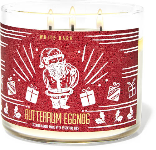 Bath & Body Works Vela Jumbo Butter Rum Eggnog