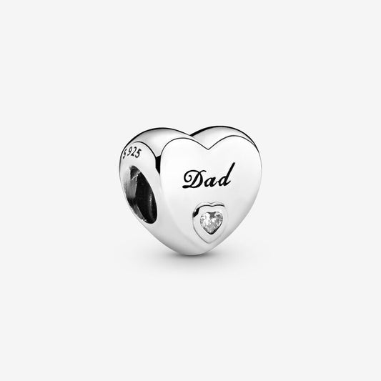 Dad Heart Charm