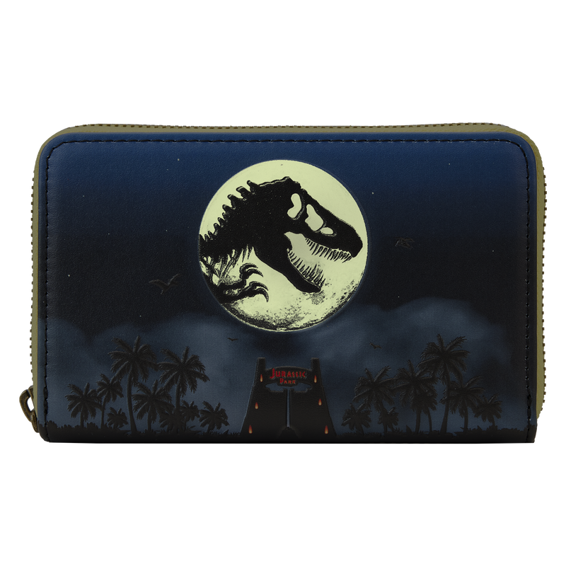 Jurassic Park 30th Anniversary Dino Moon Glow Zip Around Wallet