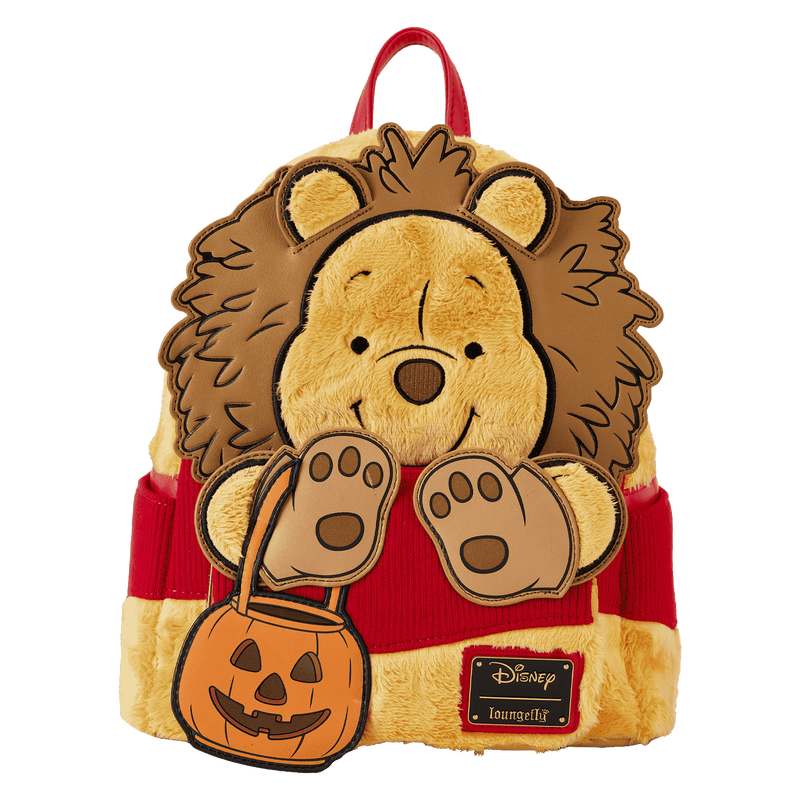 Winnie the Pooh Halloween Costume Plush Cosplay Mini Backpack