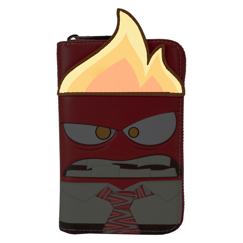 Inside Out Exclusive Anger Cosplay Glow Zip Around Wallet