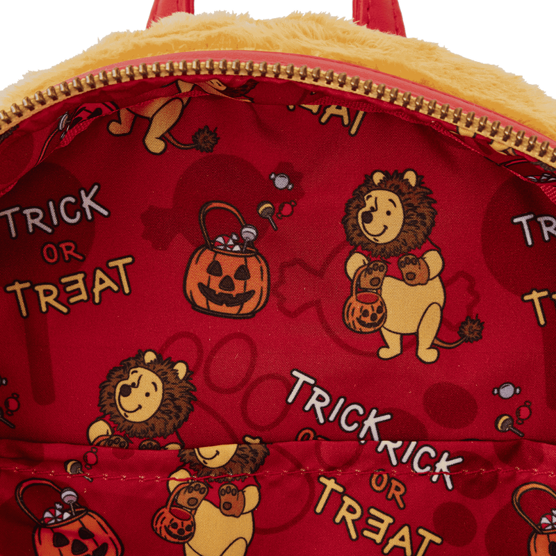 Winnie the Pooh Halloween Costume Plush Cosplay Mini Backpack