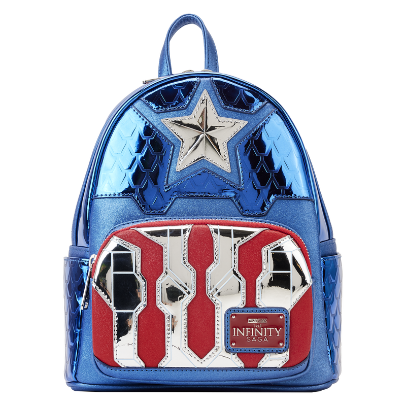 Marvel Metallic Captain America Cosplay Mini Backpack