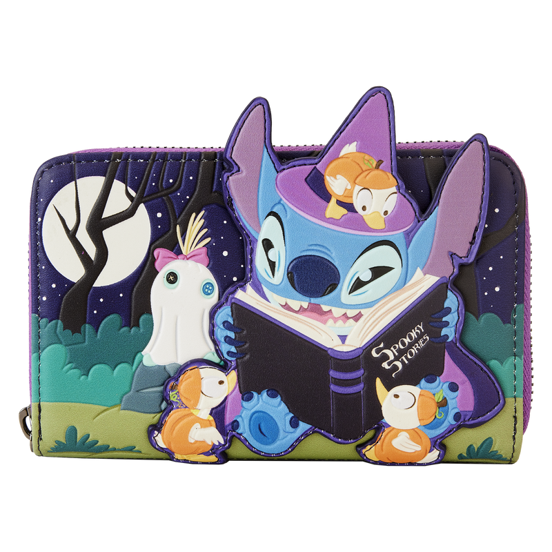 Stitch Exclusive Spooky Stories Halloween Glow Zip Around Wallet