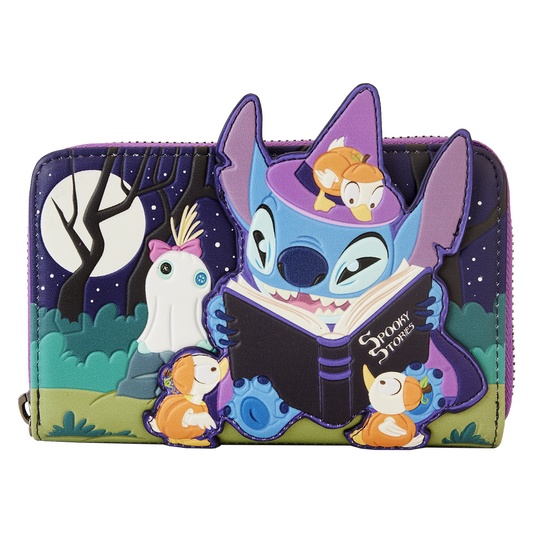 Stitch Exclusive Spooky Stories Halloween Glow Zip Around Wallet