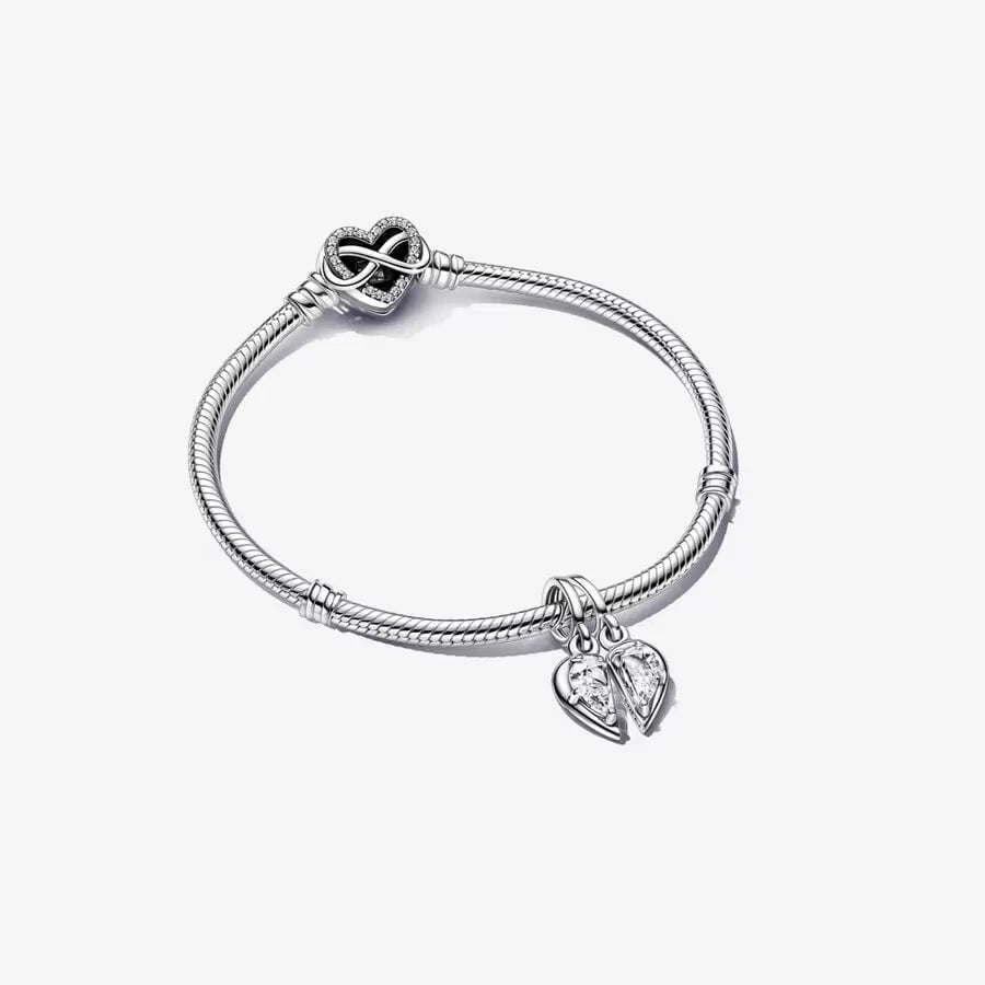 Splittable Mother and Daughter Charm Bracelet Set