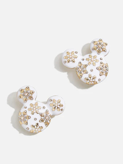 Mickey Mouse Disney Snowflake Earrings