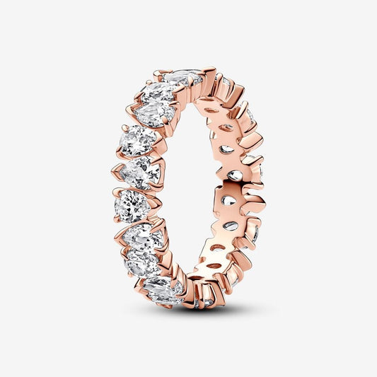 Alternating Sparkling Band Ring