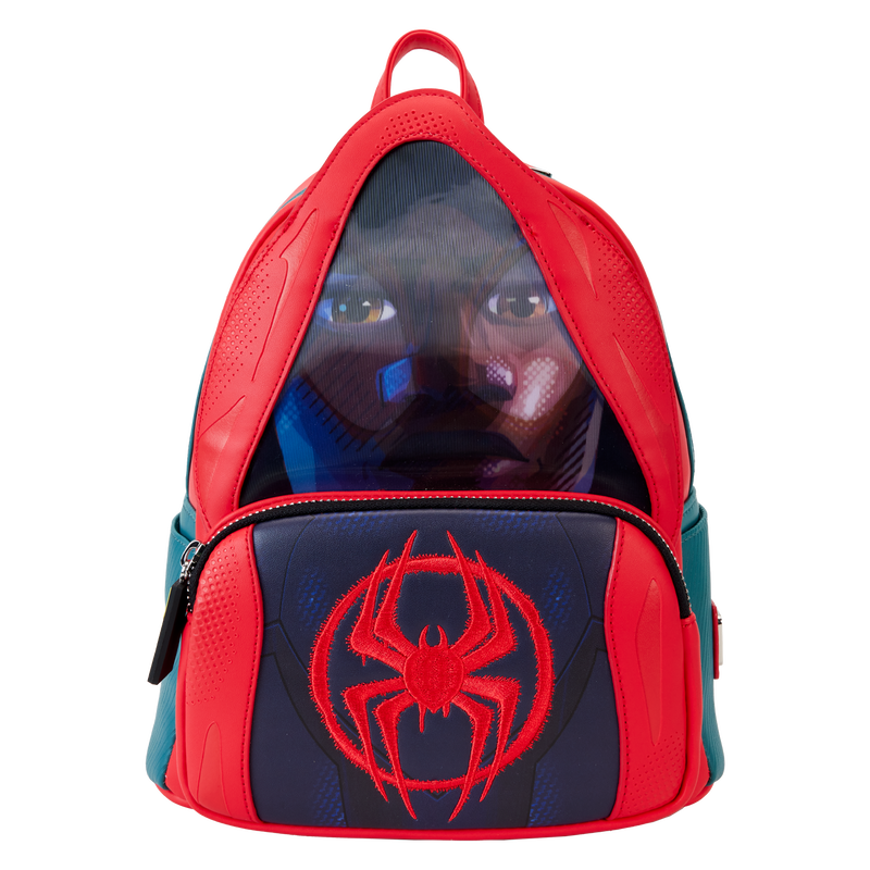 Spider-Verse Miles Morales Hoodie Cosplay Lenticular Mini Backpack