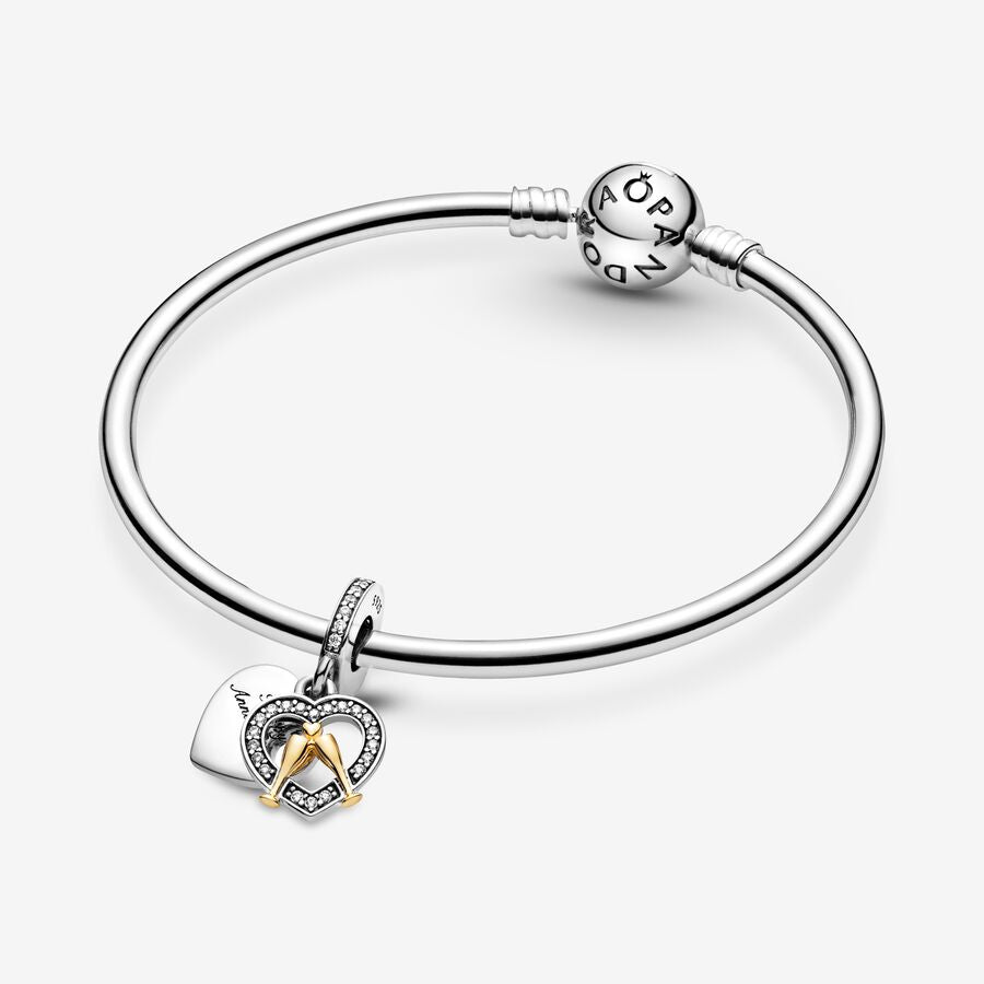 Two-tone Happy Anniversary Dangle Charm