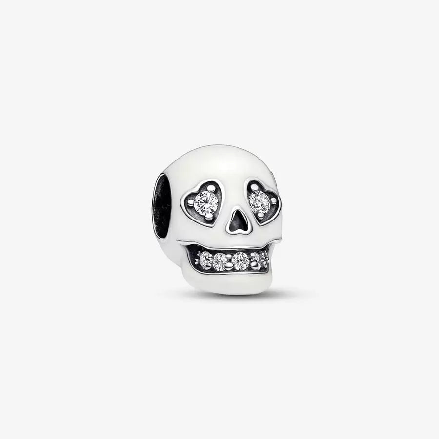 Glow-in-the-dark Sparkling Skull Charm