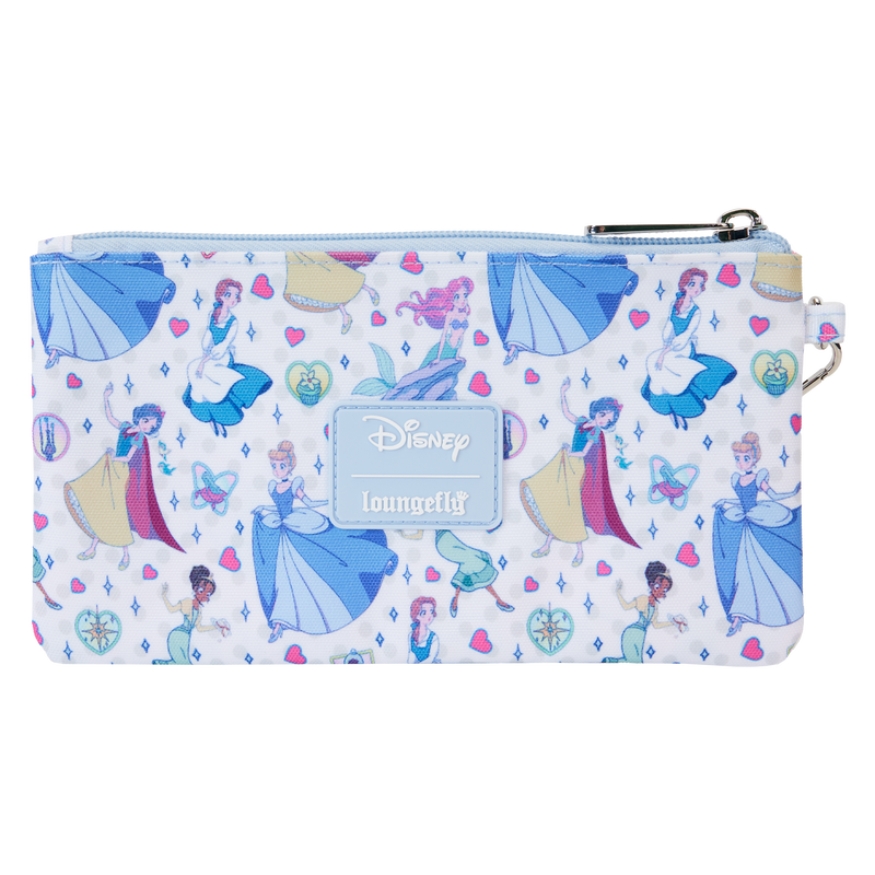 Disney Princess Manga Style All-Over Print Nylon Zipper Pouch Wristlet