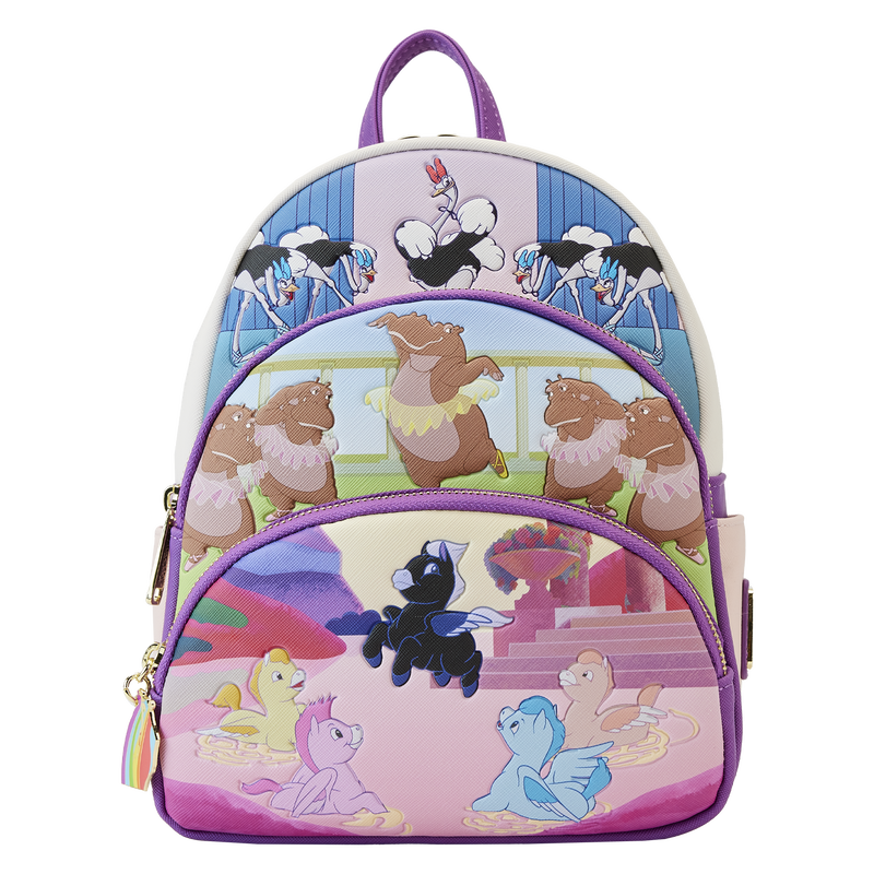 Fantasia Scenes Triple Pocket Mini Backpack