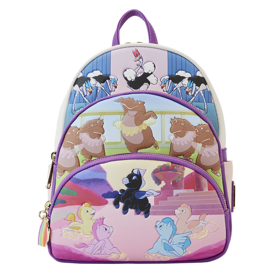 Fantasia Scenes Triple Pocket Mini Backpack