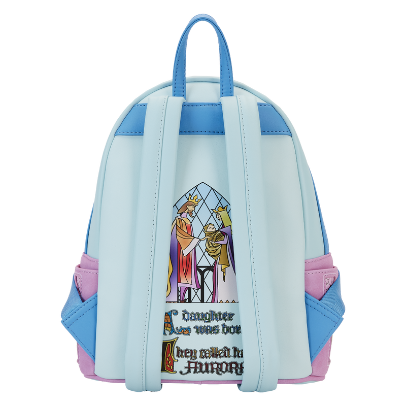 Sleeping Beauty Castle Three Good Fairies Stained Glass Mini Backpack