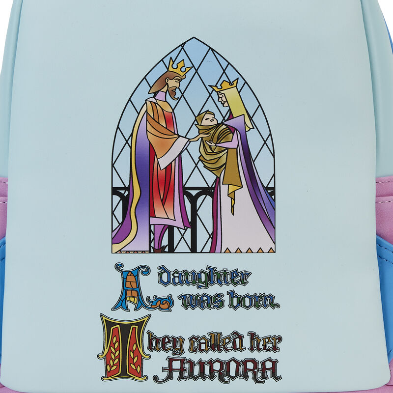 Sleeping Beauty Castle Three Good Fairies Stained Glass Mini Backpack