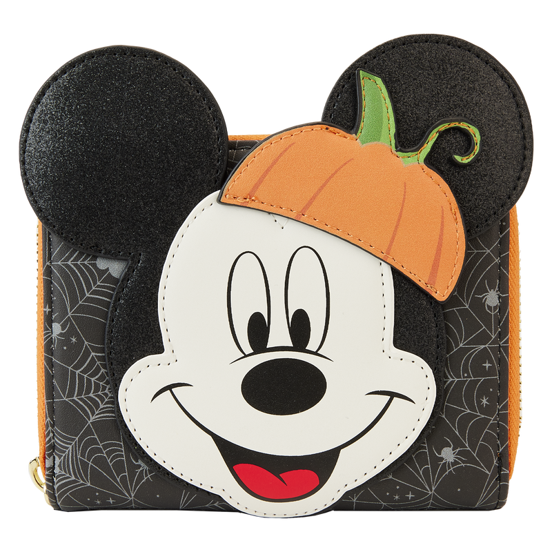 Mickey Mouse Pumpkin Zip Around Wallet