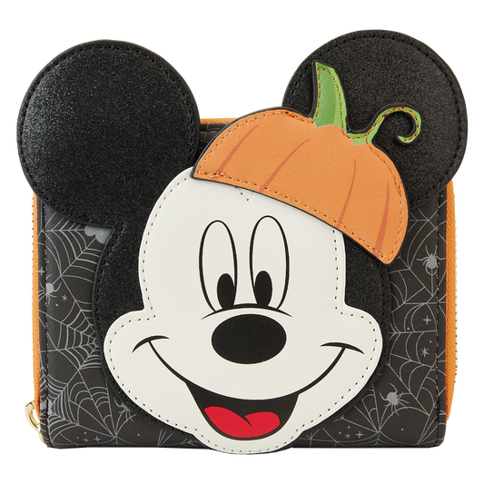 Mickey Mouse Pumpkin Zip Around Wallet