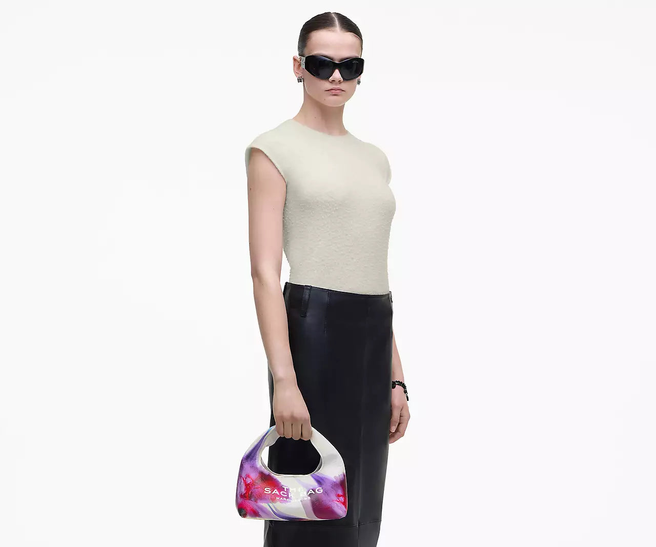 THE FUTURE FLORAL LEATHER MINI SACK BAG