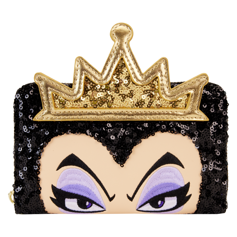 Snow White Evil Queen Exclusive Sequin Cosplay Zip Around Wallet