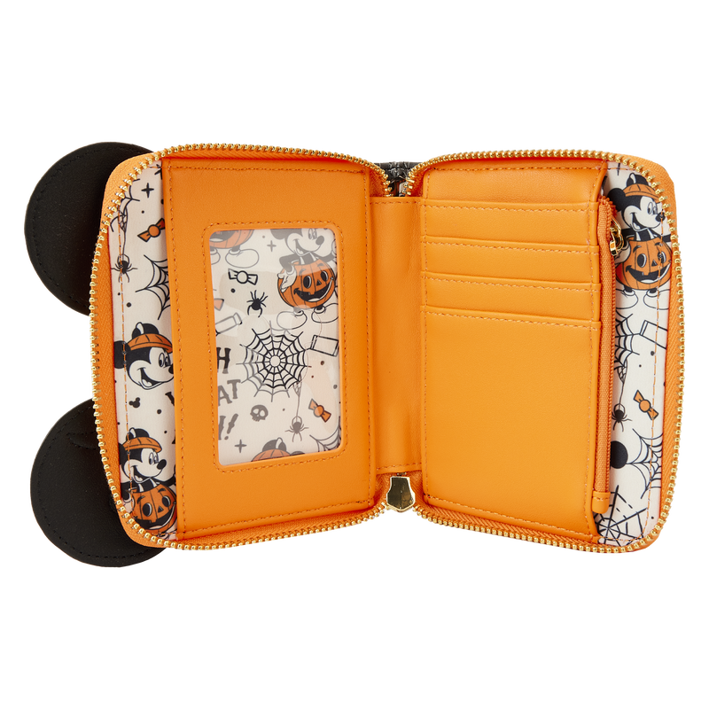 Mickey Mouse Pumpkin Zip Around Wallet