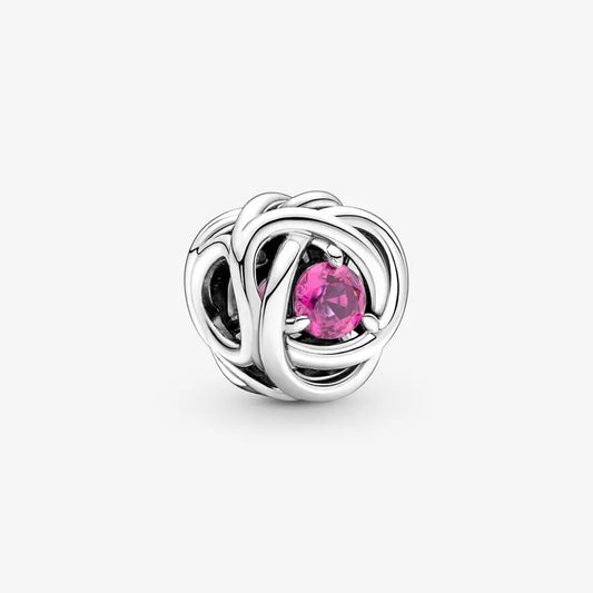 October Pink Eternity Circle Charm