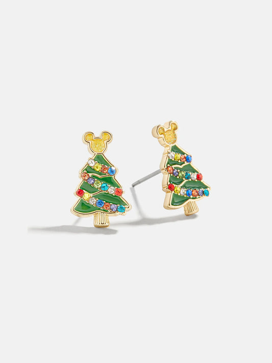 Christmas Tree Mickey Mouse Disney Holiday Earrings