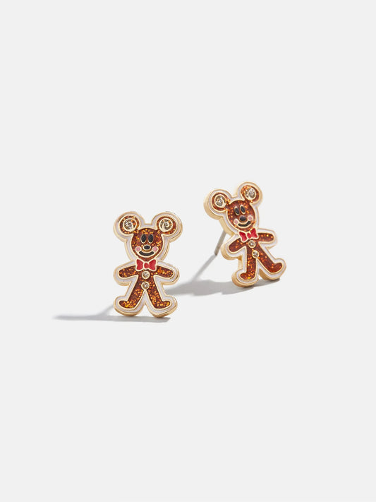 Gingerbread Mickey Mouse Disney Holiday Earrings