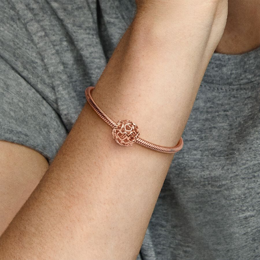 Hearts All Over Charm Rose Gold