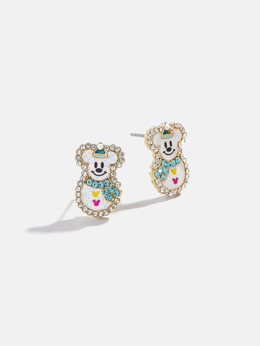 Snowman  Mickey Mouse Disney Holiday Earrings