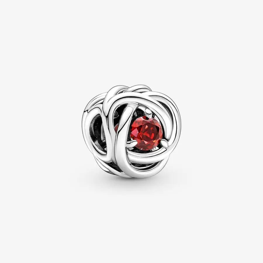 July True Red Eternity Circle Charm