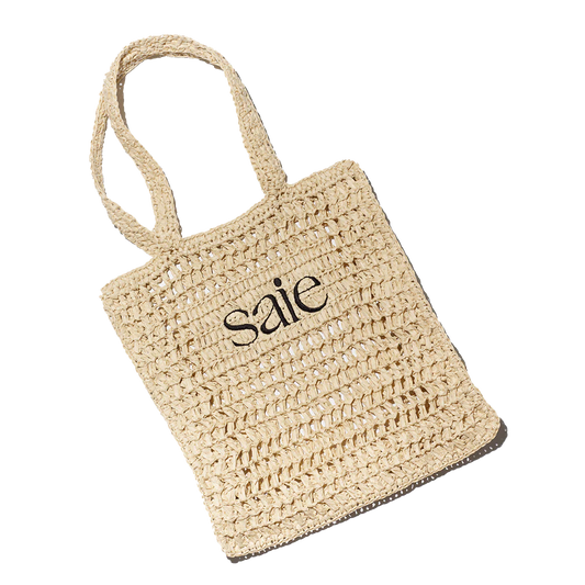 Saie Raffia Tote Bag